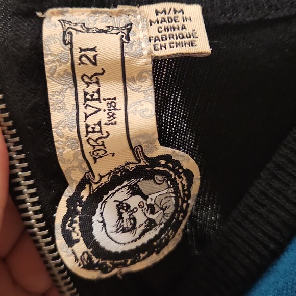 EUC Forever 21 unique geometric pattern/beaded long sweater sz med - Picture 6 of 8